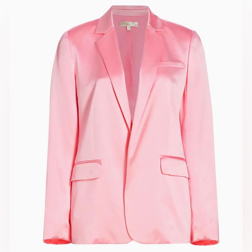 Loveshackfancy Astara Silk Charmeuse Blazer